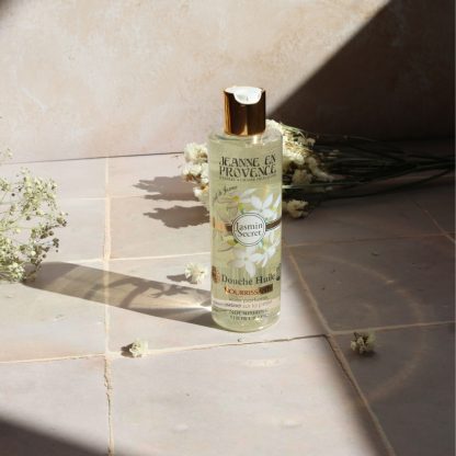 Huile de douche nourrissante & voile parfumé Jasmin Secret Jeanne en Provence 250 ml made in France
