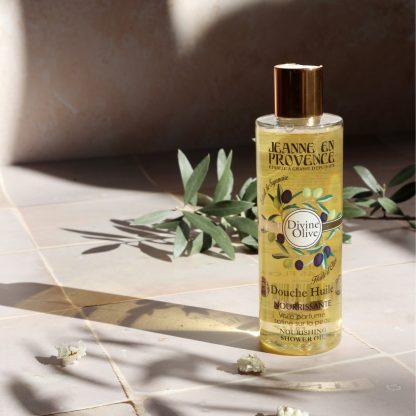 Huile de douche nourrissante & voile parfumé Divine Olive Jeanne en Provence 250 ml made in France