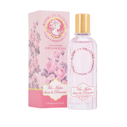 Boîte et eau de parfum Femme Jeanne en Provence Un matin dans la Roseraie Rose & Angélique 60 ml fabriqué en France