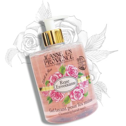 Gel lavant mains Rose Jeanne en Provence aquarelle