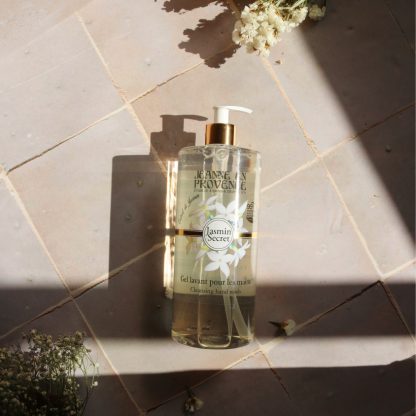 Gel lavant pour les mains à plat Jasmin Secret Jeanne en Provence 500 ml made in France