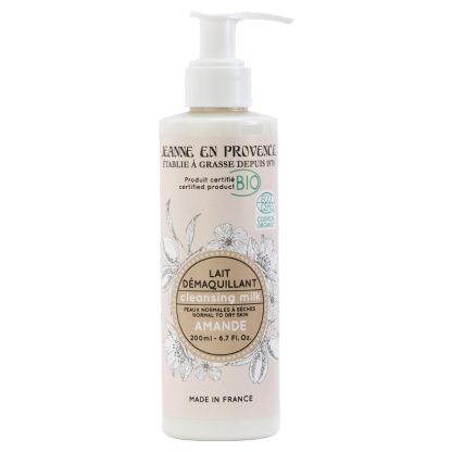 Lait démaquillant BIO Jeanne en Provence Amande 200 ml made in france