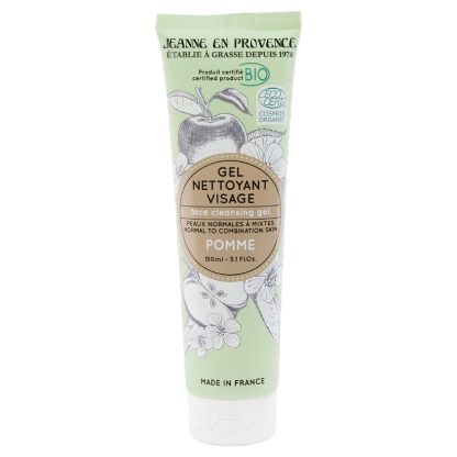 Gel nettoyant visage peaux normales BIO Jeanne en Provence Pomme 150 ml